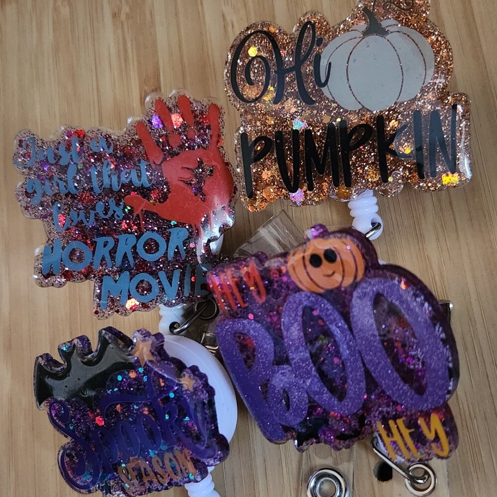 Halloween related badge reels